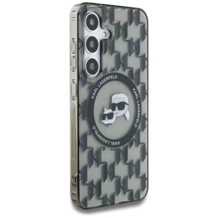 Husa pentru Samsung Galaxy S25 - Karl Lagerfeld IML Monogram MagSafe- KarlandChoupette Head