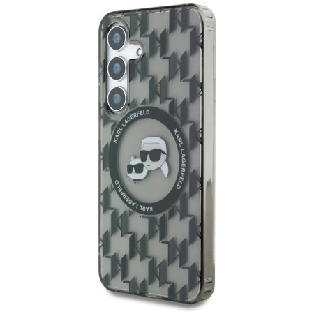 Husa pentru Samsung Galaxy S25 - Karl Lagerfeld IML Monogram MagSafe- KarlandChoupette Head