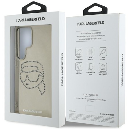 Husa pentru Samsung Galaxy S25 Ultra - Karl Lagerfeld IML Rhinestones Luxury - Karl Head