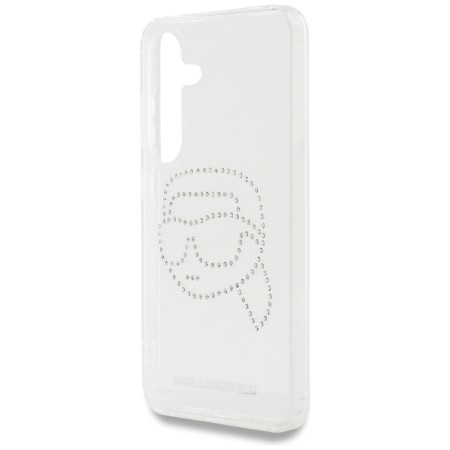 Husa pentru Samsung Galaxy S25 - Karl Lagerfeld IML Rhinestones Luxury  - Transparent Karl Head