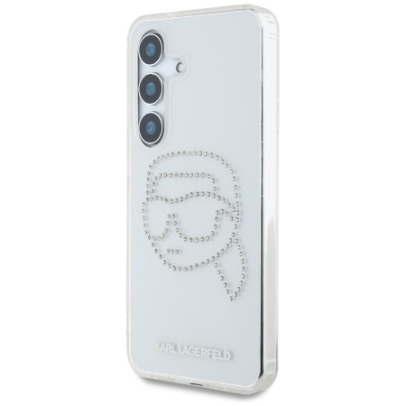 Husa pentru Samsung Galaxy S25 - Karl Lagerfeld IML Rhinestones Luxury  - Transparent Karl Head