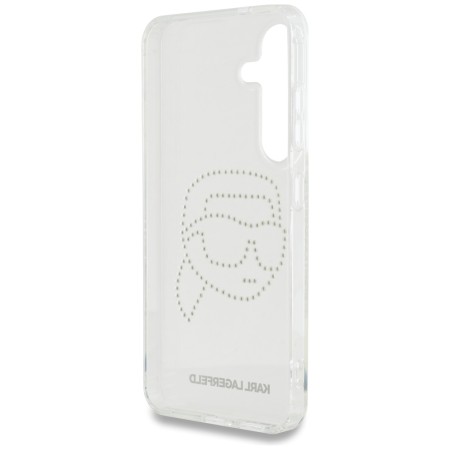 Husa pentru Samsung Galaxy S25 - Karl Lagerfeld IML Rhinestones Luxury  - Transparent Karl Head