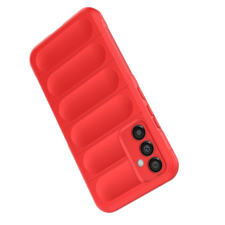 Husa pentru Samsung Galaxy A34 5G, Antisoc, Margini cu Striatii, Design Minimalist, Red