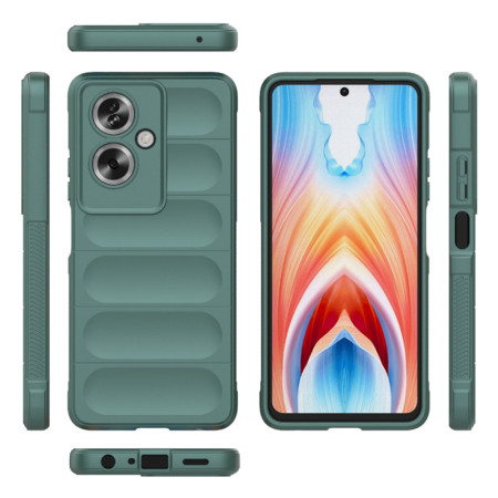 Husa pentru Oppo A79 5G / OnePlus Nord N30 SE, Antisoc, Margini cu Striatii, Design Minimalist, Green