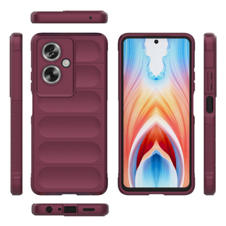 Husa pentru Oppo A79 5G / OnePlus Nord N30 SE, Antisoc, Margini cu Striatii, Design Minimalist, Bordeaux