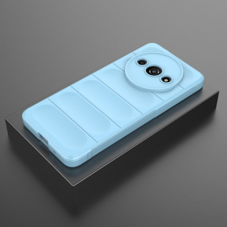 Husa pentru Xiaomi Redmi A3, Antisoc, Margini cu Striatii, Design Minimalist, Bleu