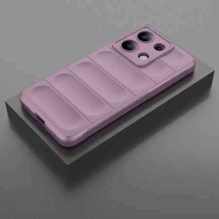 Husa pentru Xiaomi Redmi Note 13 4G, Antisoc, Margini cu Striatii, Design Minimalist, Purple