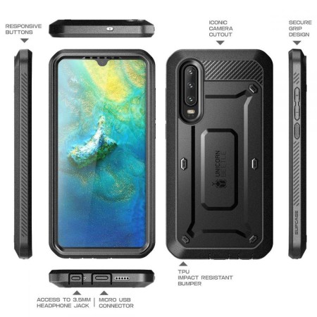 Husa pentru Huawei P30 - Supcase Unicorn Beetle Pro - Black