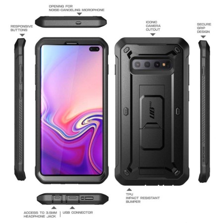 Husa pentru Samsung Galaxy S10 Plus - Supcase Unicorn Beetle Pro - Black