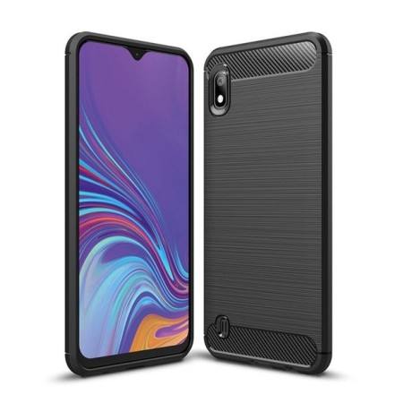 Husa pentru Samsung Galaxy A10 / M10 - Techsuit Carbon Silicone - Black