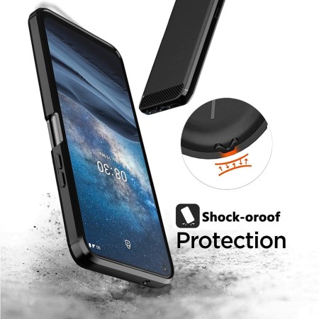 Techsuit - Carbon Silicone - Nokia 8.3 5G - Black