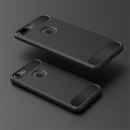 Techsuit - Carbon Silicone - iPhone 8 - Black