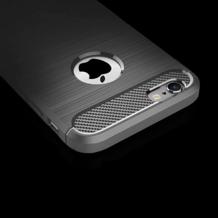 Husa pentru iPhone 6 / 6s - Techsuit Carbon Silicone - Black