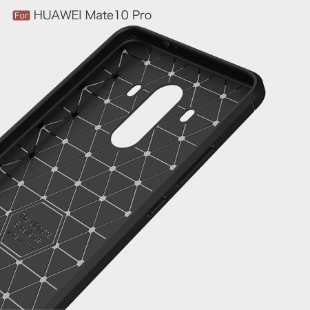 Husa Carbon compatibila Huawei Mate 10 Pro Tech AntiSoc, Negru