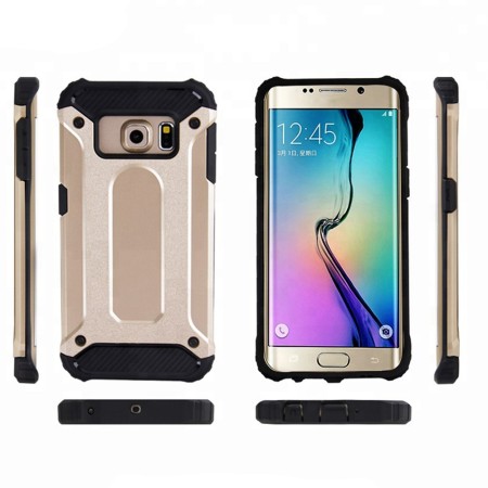 Husa pentru Samsung Galaxy S6 Edge G925 - Techsuit Hybrid Armor - Black