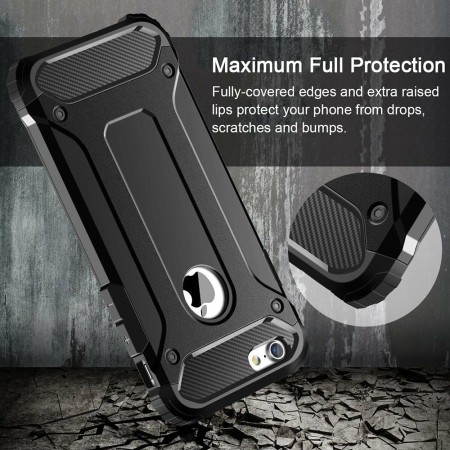 Husa pentru iPhone 4 / 4S - Techsuit Hybrid Armor - Black