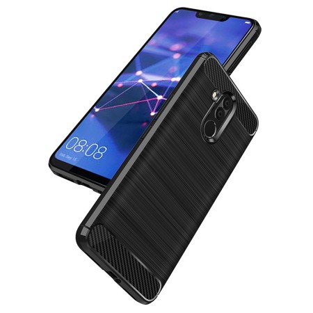 Husa pentru Huawei Mate 20 Lite - Techsuit Carbon Silicone - Black