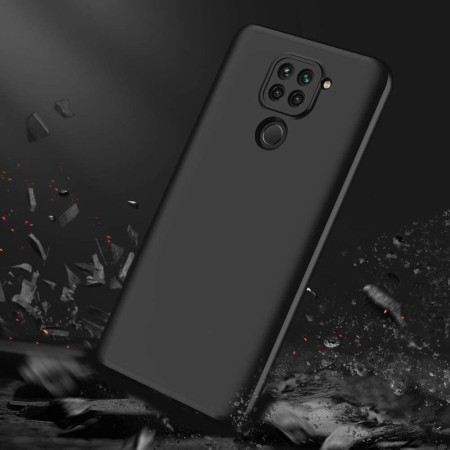 Husa pentru Xiaomi Redmi Note 9 / Redmi 10X 4G + Folie - GKK 360 - Black