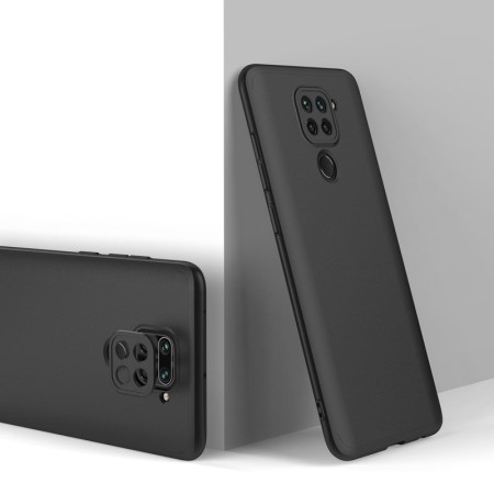 Husa pentru Xiaomi Redmi Note 9 / Redmi 10X 4G + Folie - GKK 360 - Black