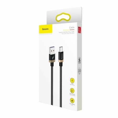 Baseus - Purple Gold Red HW Flash Charge Cable USB For Type-C 40W 2m - Gold Black