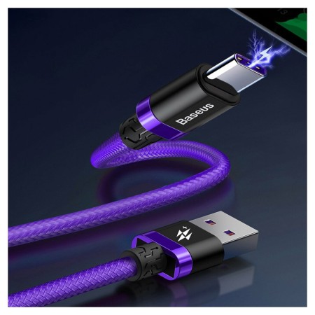 Baseus - Purple Gold Red HW Flash Charge Cable USB For Type-C 40W 2m - Gold Black