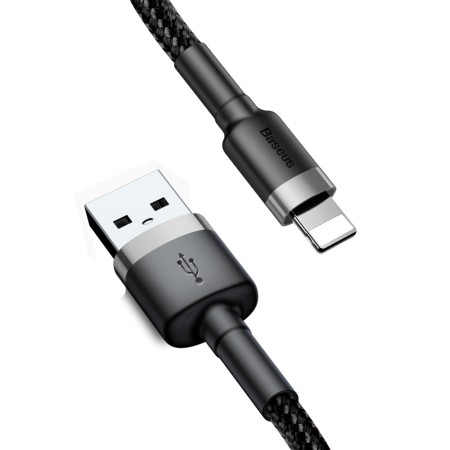 Baseus - Cafule Cable USB For Lightning 2.4A 1M - Gray Black