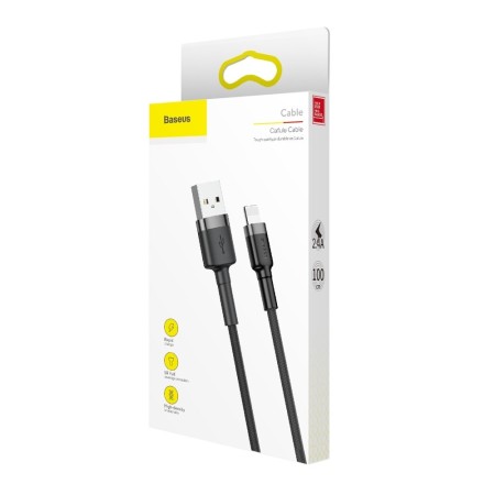 Baseus - Cafule Cable USB For Lightning 2.4A 1M - Gray Black