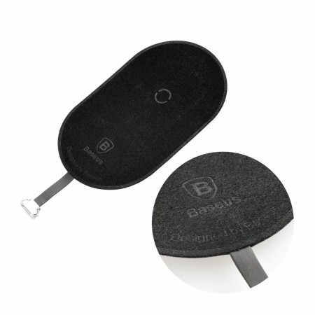 Baseus - Microfiber Wireless Charging Receiver (For Type-C) - Black