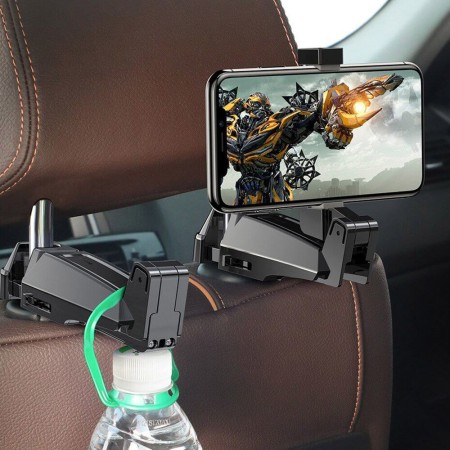 Baseus - Backseat Vehicle Phone Holder Hook - Khaki