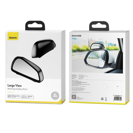 Baseus - Large View Reversing Auxiliary Mirror - Black