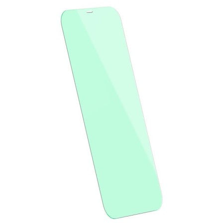 Baseus - Tempered Glass Green Light Full Cover (0.3mm) (2 pack) - Iphone 12 Mini - Transparent