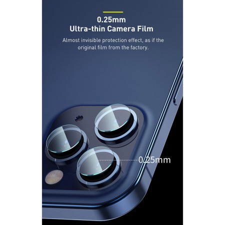 Baseus - Camera Lens Film Classic (0.25mm) - Iphone 12 Mini / Iphone 12 - Transparent