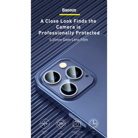 Baseus - Camera Lens Film Classic (0.25mm) - Iphone 12 Mini / Iphone 12 - Transparent