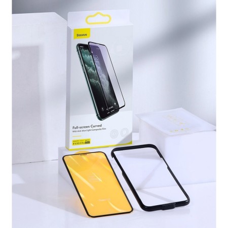 Baseus - Curved Film Classic Full Cover (0.25mm) - Iphone XR / 11 - Applicator Included - Black