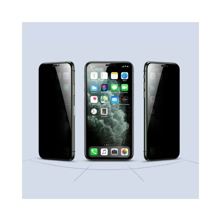 Baseus - Curved Film Privacy Full Cover (0.25mm) - Iphone X / XS / 11 Pro MAX - Applicator Included - Black