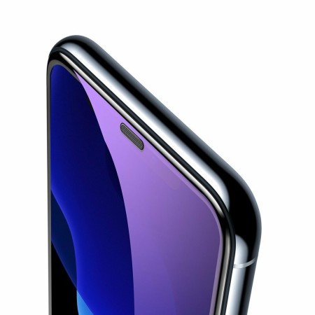 Baseus - Curved Tempered Glass Blue Light Dustproof Full Cover - Iphone X / XS - Black