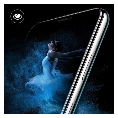 Baseus - Tempered Glass Blue Light Full Cover (0.15mm) (2 pack) - Iphone XR / 11 - Applicator Included - Transparent