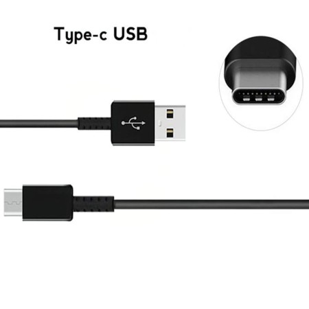 Samsung - Original USB Cable (EP-DG970BBE), Type-C - Black (Bulk Packing)