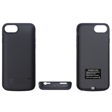 Husa pentru iPhone 6 / 6s / 7 / 8 / SE 2020 / SE 2022 cu Baterie de 5500mAh - Techsuit Power Pro - Black