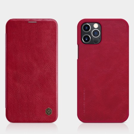 Husa pentru iPhone 12 Pro Max - Nillkin QIN Leather Case - Red