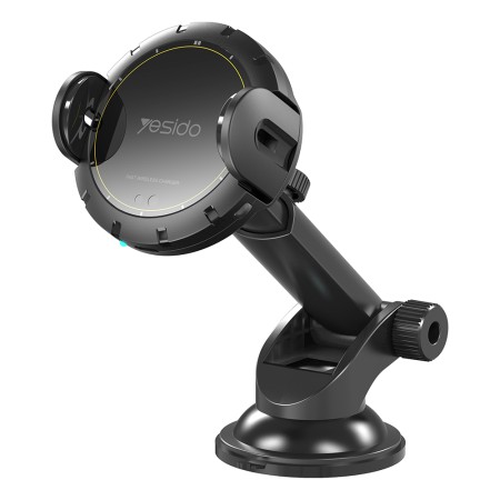 Suport Auto Universal cu Incarcare Wireless 15W - Yesido Extendable Arm (C77) - Black