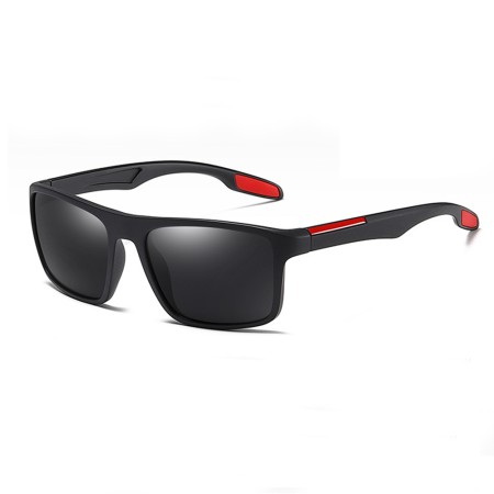 Ochelari de Soare - Techsuit Polarised TR90 (MM101) - Matte Black / Red