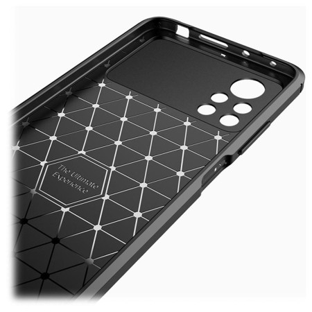 Husa pentru Xiaomi Poco X4 Pro 5G - Techsuit Carbon Silicone - Black