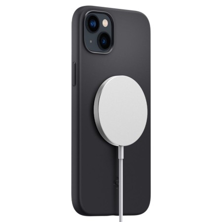 Husa pentru iPhone 14 - Spigen Silicone Fit Mag Safe - Black