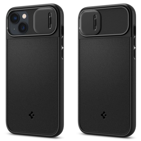 Husa iPhone 14 - Spigen Optik Armor Mag - Black