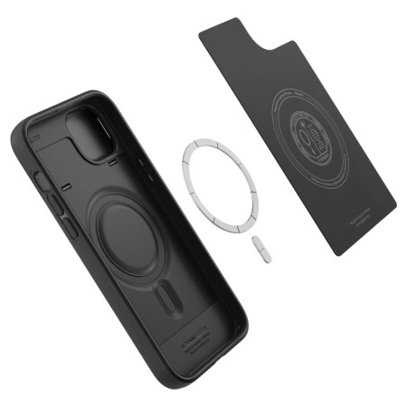 Husa iPhone 14 - Spigen Optik Armor Mag - Black