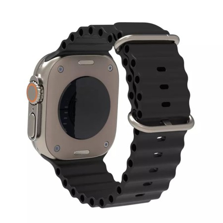 Curea pentru Apple Watch 1/2/3/4/5/6/7/8/9/SE/SE 2 (38/40/41mm) - Techsuit Watchband (W038) - Black