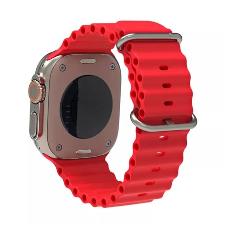 Curea pentru Apple Watch 1/2/3/4/5/6/7/8/9/SE/SE 2/Ultra/Ultra 2 (42/44/45/49mm) - Techsuit Watchband (W038) - Red