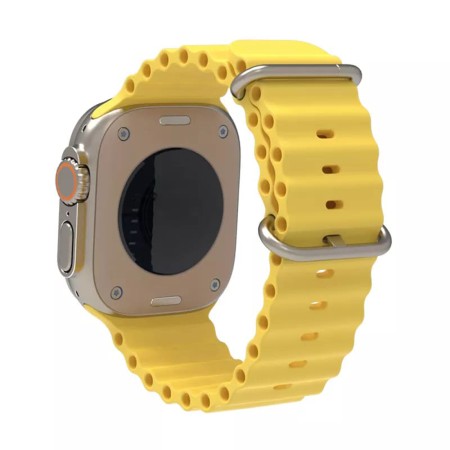 Curea pentru Apple Watch 1/2/3/4/5/6/7/8/9/SE/SE 2/Ultra/Ultra 2 (42/44/45/49mm) - Techsuit Watchband (W038) - Yellow