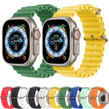 Curea pentru Apple Watch 1/2/3/4/5/6/7/8/9/SE/SE 2 (38/40/41mm) - Techsuit Watchband (W038) - Office Green